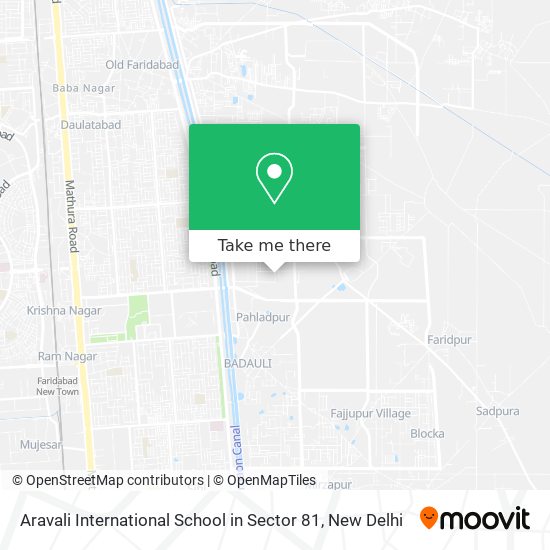 Aravali International School in Sector 81 map