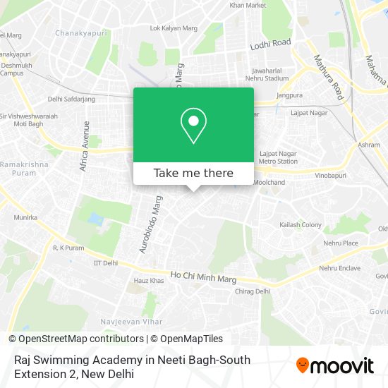 Raj Swimming Academy in Neeti Bagh-South Extension 2 map