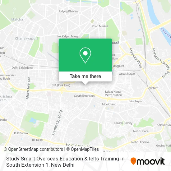 Study Smart Overseas Education & Ielts Training in South Extension 1 map