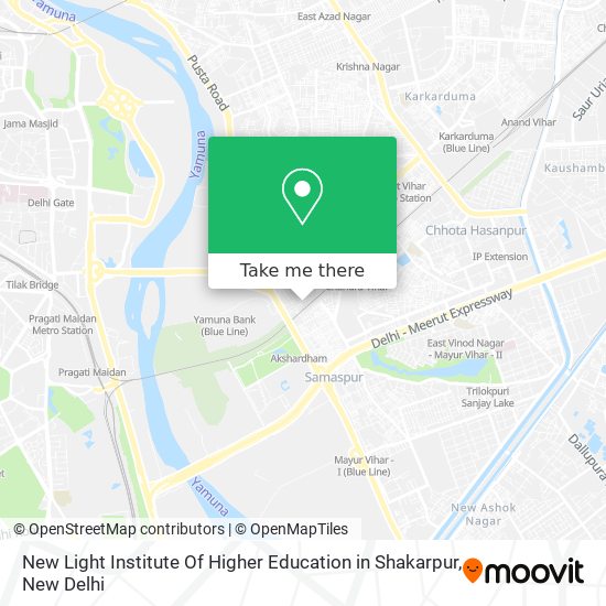 New Light Institute Of Higher Education in Shakarpur map