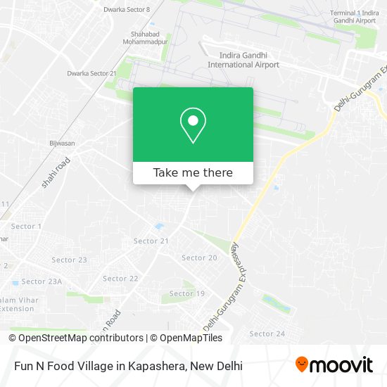 Fun N Food Village in Kapashera map