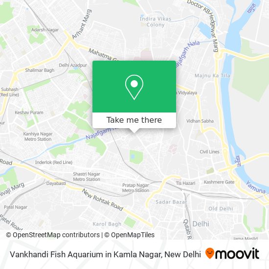 Vankhandi Fish Aquarium in Kamla Nagar map
