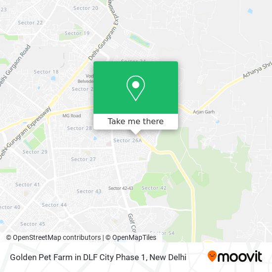 Golden Pet Farm in DLF City Phase 1 map