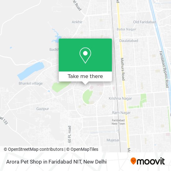 Arora Pet Shop in Faridabad NIT map