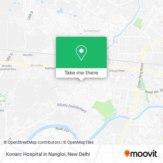 Konarc Hospital in Nangloi map