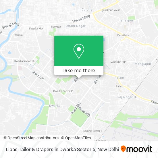 Libas Tailor & Drapers in Dwarka Sector 6 map