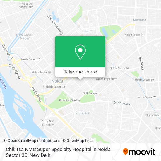 Chikitsa NMC Super Specialty Hospital in Noida Sector 30 map