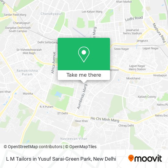 L M Tailors in Yusuf Sarai-Green Park map