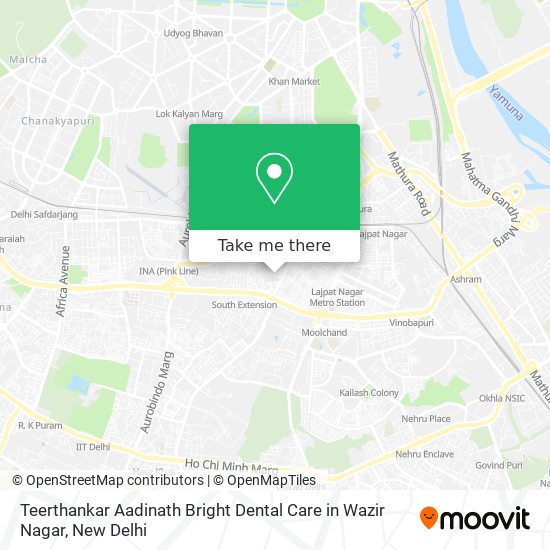 Teerthankar Aadinath Bright Dental Care in Wazir Nagar map