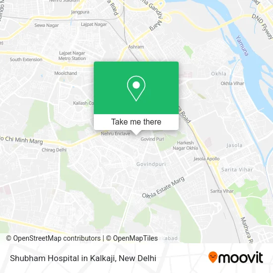 Shubham Hospital in Kalkaji map