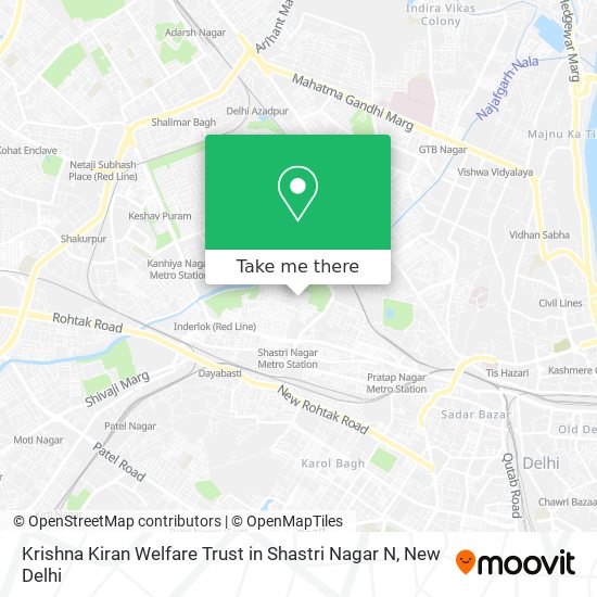 Krishna Kiran Welfare Trust in Shastri Nagar N map
