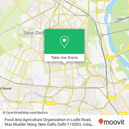 Food And Agriculture Organization in Lodhi Road, Max Mueller Marg, New Delhi, Delhi 110003, India map