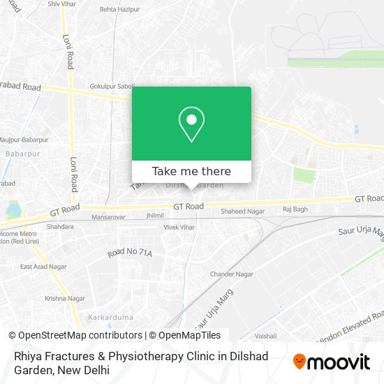 Rhiya Fractures & Physiotherapy Clinic in Dilshad Garden map
