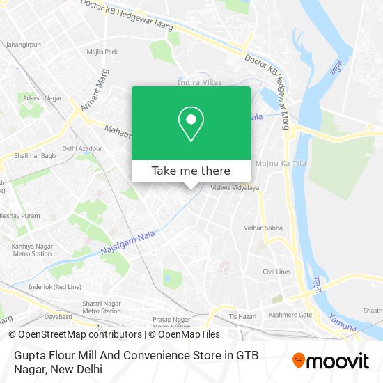 Gupta Flour Mill And Convenience Store in GTB Nagar map
