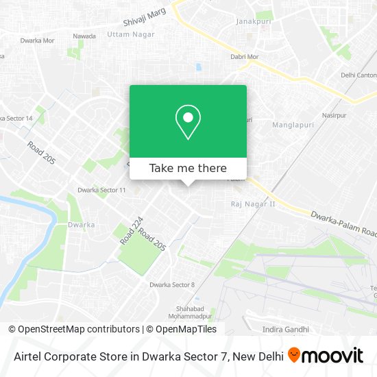 Airtel Corporate Store in Dwarka Sector 7 map