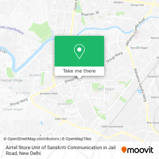 Airtel Store Unit of Sanskriti Communication in Jail Road map