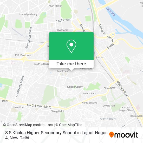 S S Khalsa Higher Secondary School in Lajpat Nagar 4 map