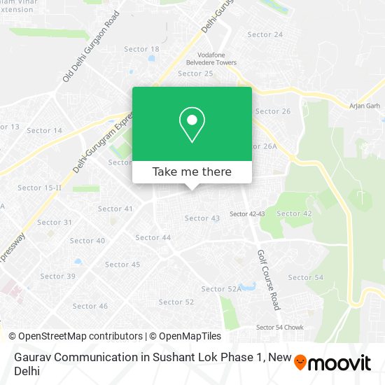 Gaurav Communication in Sushant Lok Phase 1 map