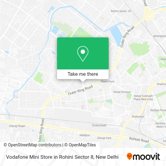 Vodafone Mini Store in Rohini Sector 8 map
