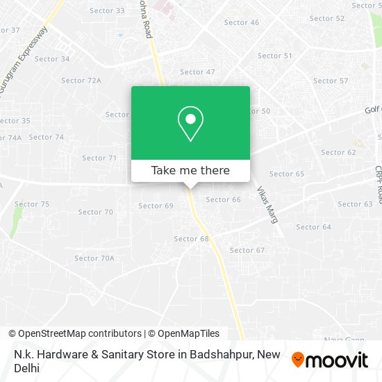 N.k. Hardware & Sanitary Store in Badshahpur map