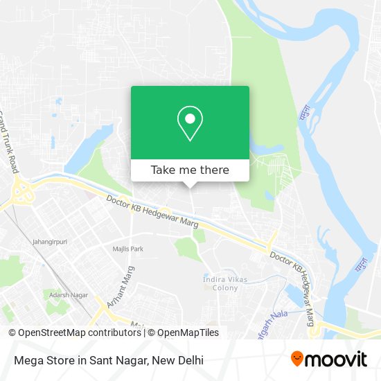 Mega Store in Sant Nagar map
