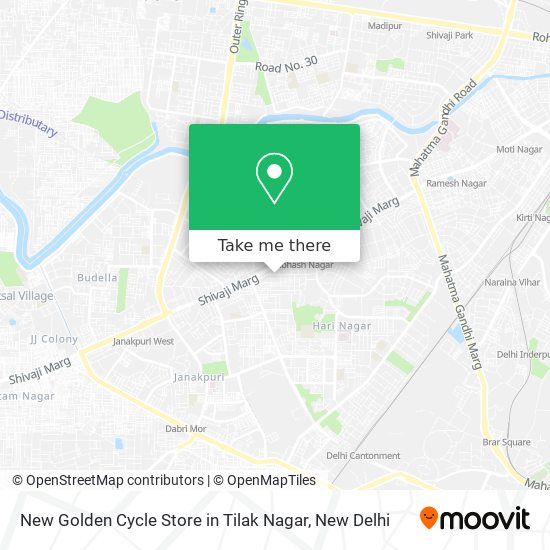 New Golden Cycle Store in Tilak Nagar map