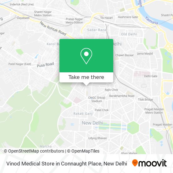 Vinod Medical Store in Connaught Place map