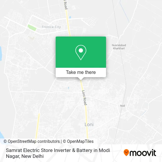Samrat Electric Store Inverter & Battery in Modi Nagar map