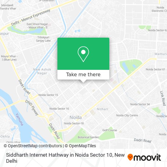 Siddharth Internet Hathway in Noida Sector 10 map