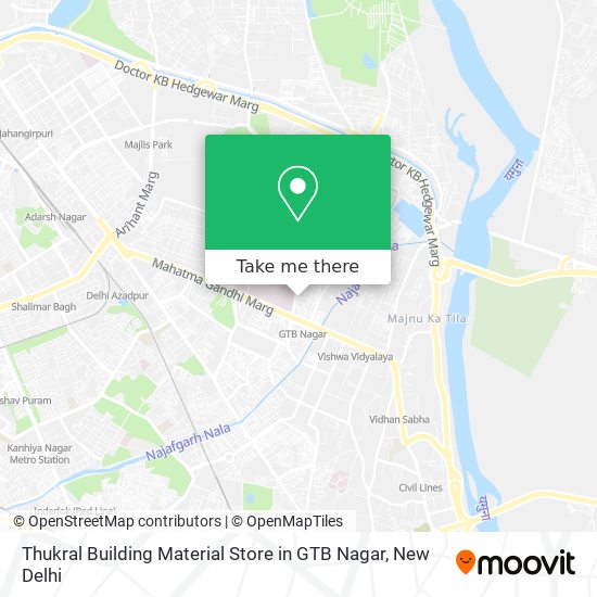 Thukral Building Material Store in GTB Nagar map