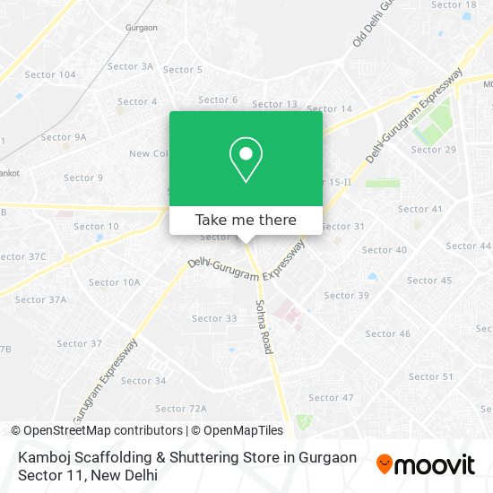 Kamboj Scaffolding & Shuttering Store in Gurgaon Sector 11 map
