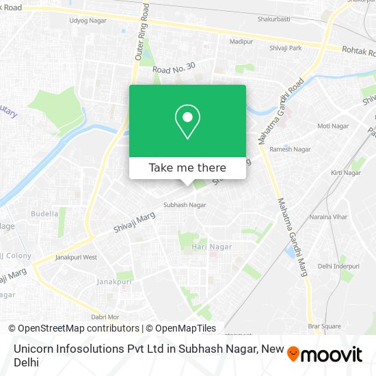 Unicorn Infosolutions Pvt Ltd in Subhash Nagar map