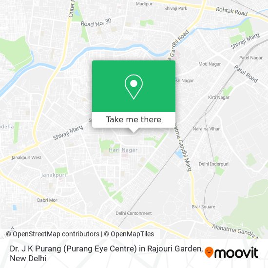 Dr. J K Purang (Purang Eye Centre) in Rajouri Garden map