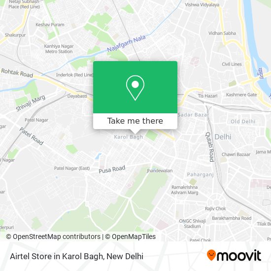 Airtel Store in Karol Bagh map