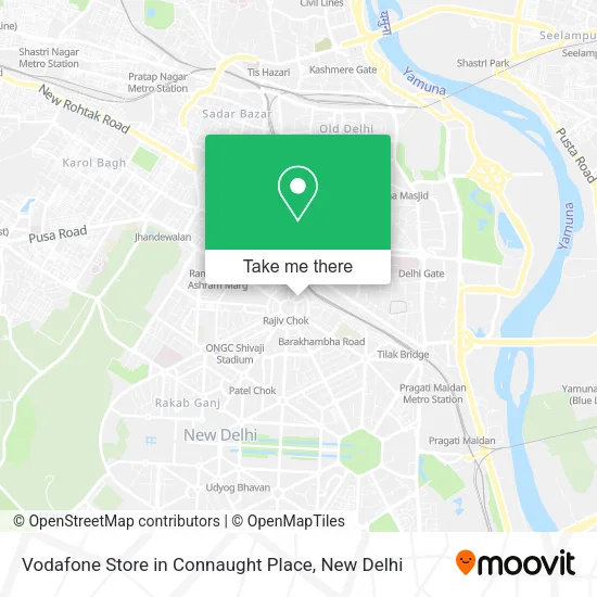 Vodafone Store in Connaught Place map