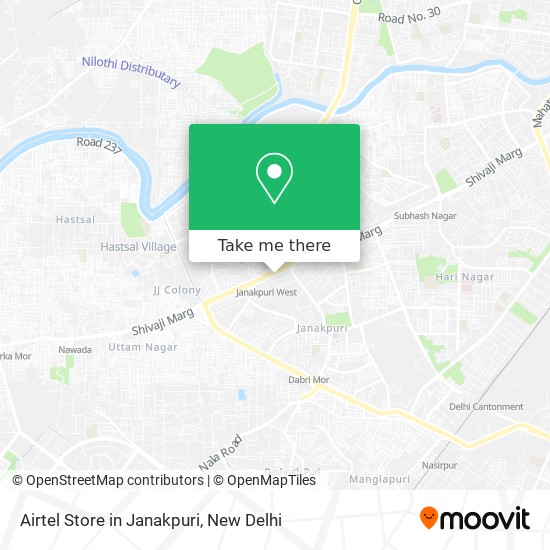 Airtel Store in Janakpuri map