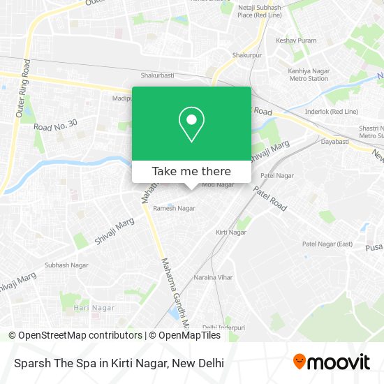 Sparsh The Spa in Kirti Nagar map