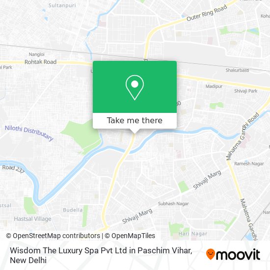 Wisdom The Luxury Spa Pvt Ltd in Paschim Vihar map