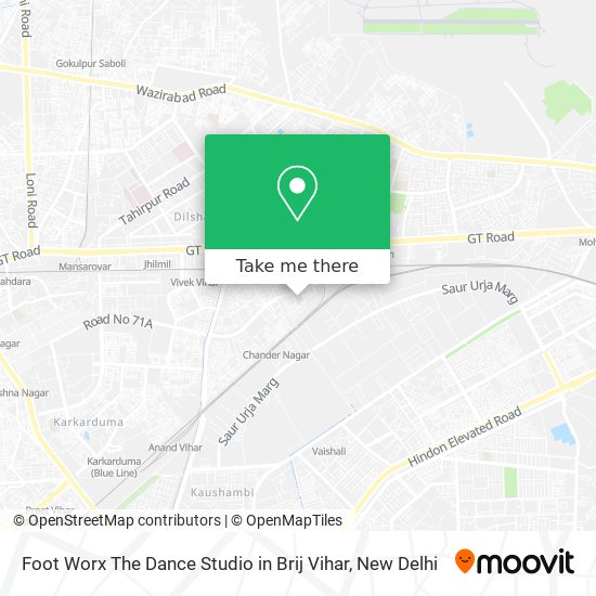 Foot Worx The Dance Studio in Brij Vihar map