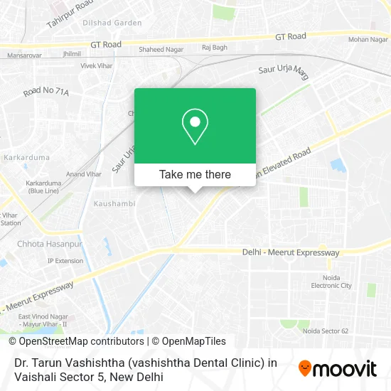 Dr. Tarun Vashishtha (vashishtha Dental Clinic) in Vaishali Sector 5 map