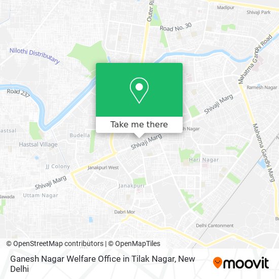 Ganesh Nagar Welfare Office in Tilak Nagar map