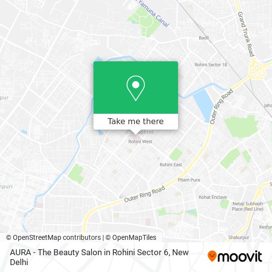 AURA - The Beauty Salon in Rohini Sector 6 map