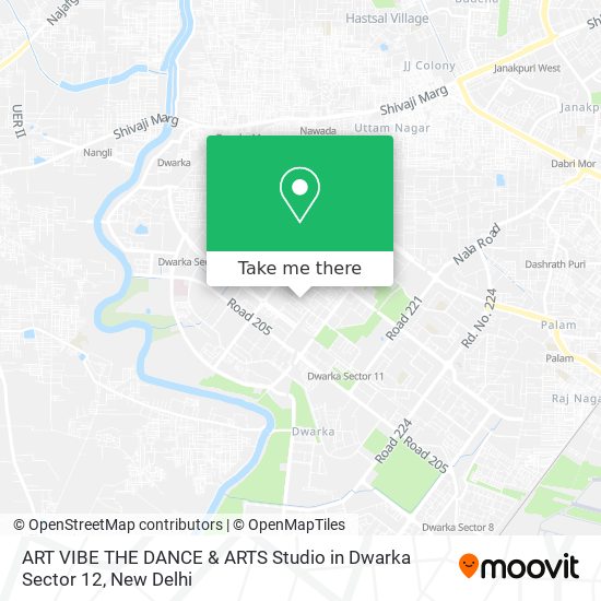 ART VIBE THE DANCE & ARTS Studio in Dwarka Sector 12 map