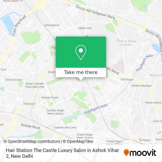 Hair Station The Castle Luxury Salon in Ashok Vihar 2 map