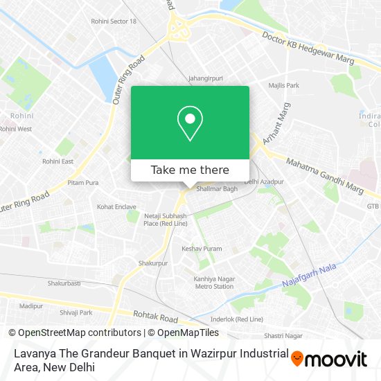 Lavanya The Grandeur Banquet in Wazirpur Industrial Area map