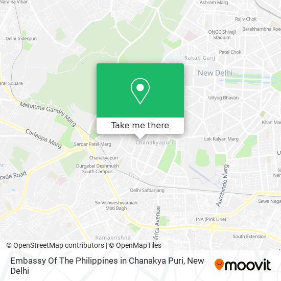 Embassy Of The Philippines in Chanakya Puri map