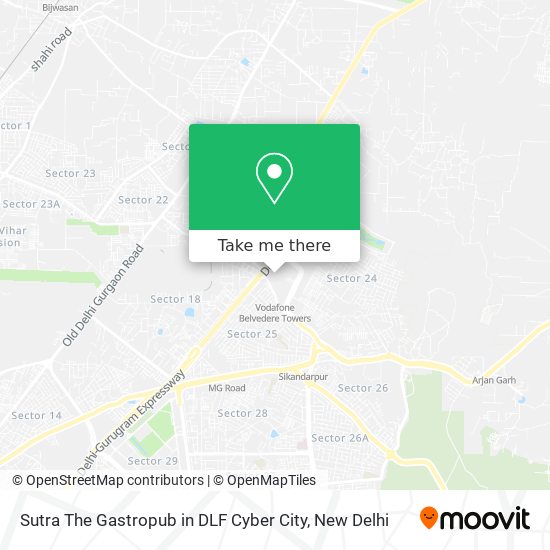 Sutra The Gastropub in DLF Cyber City map