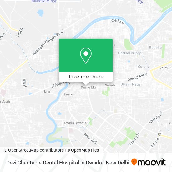 Devi Charitable Dental Hospital in Dwarka map