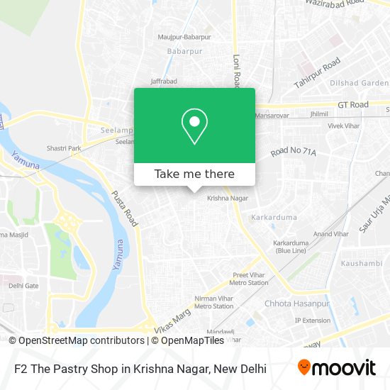 F2 The Pastry Shop in Krishna Nagar map