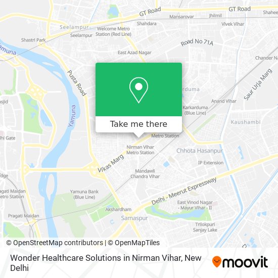 Wonder Healthcare Solutions in Nirman Vihar map